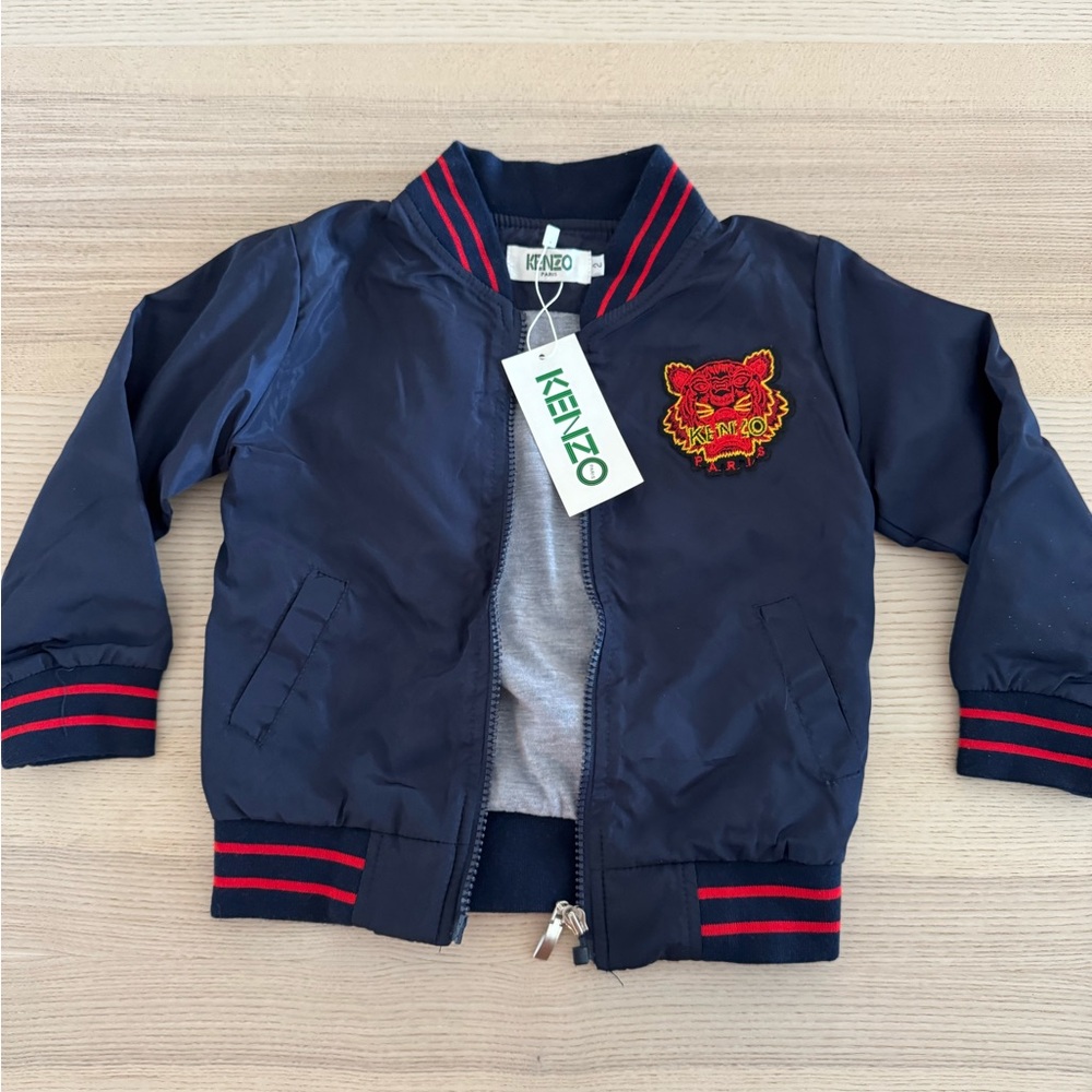 Kenzo kids Navy Jacket with Red Accents